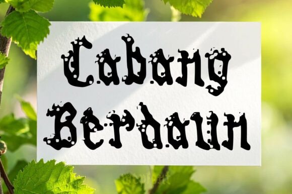 Cabang Berdaun: The Decorative Typeface for Campaigns That Breathe Life