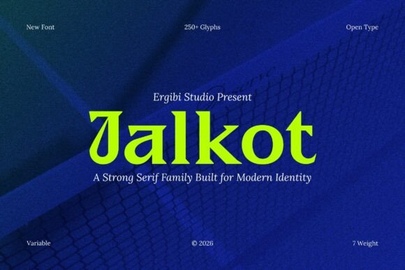 Jalkot: A Modern Serif Typeface for Contemporary Branding