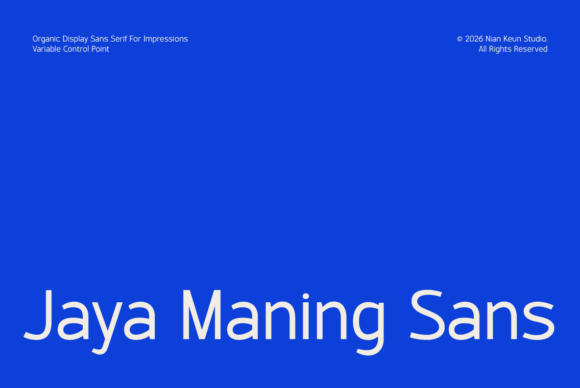 Jaya Maning Sans: A Modern Display Typeface for Digital Brands