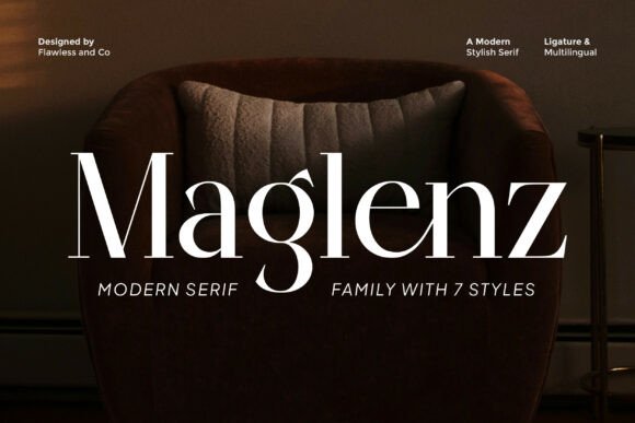 Maglenz: A Modern Serif Typeface for Elegant Branding
