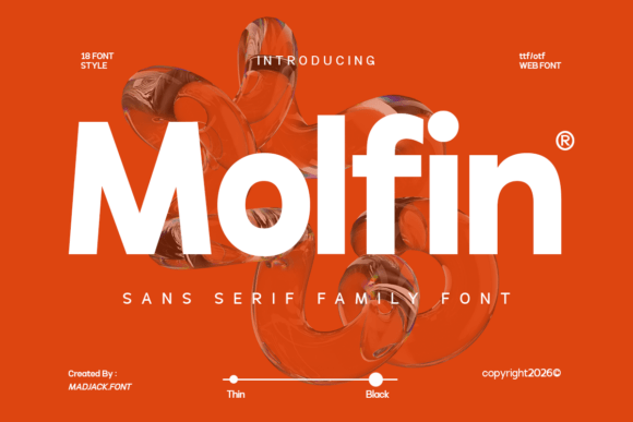 Molfin: The Bold Sans Serif Typeface for Handmade Branding