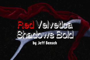 Red Velvetica Shadows Bold: A Designer's Take on a Striking Sans Serif