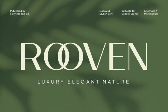 Rooven: A Premium Serif Typeface for Editorial Design