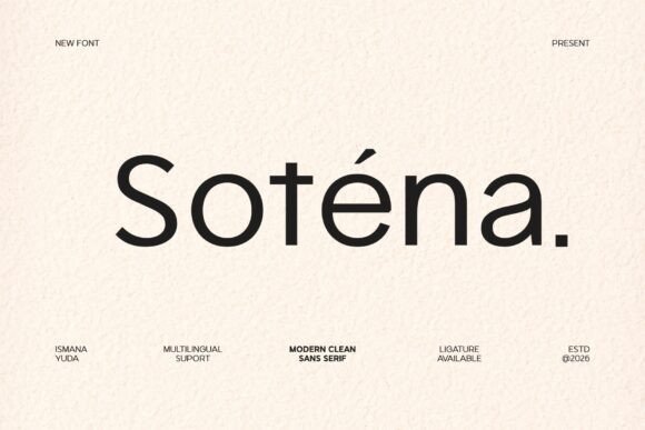 Sotena: The Modern Sans Serif Typeface for Digital Excellence